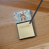 Red and White Siberian Husky Coworker Watercolor Sticky Note Holder Refillable Dispenser product image at NuMercy 2