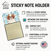 Red and White Japanese Chin Coworker Watercolor Sticky Note Holder Refillable Dispenser product image at NuMercy 3