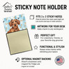 Wirehaired Red Dachshund Coworker Watercolor Sticky Note Holder Refillable Dispenser product image at NuMercy 3