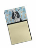 Black and White English Springer Spaniel Coworker Watercolor Sticky Note Holder Refillable Dispenser product image at NuMercy