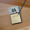 Black and White English Springer Spaniel Coworker Watercolor Sticky Note Holder Refillable Dispenser product image at NuMercy 2