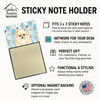 Cream Pomeranian Coworker Watercolor Sticky Note Holder Refillable Dispenser product image at NuMercy 3