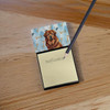 Red Gold Tibetan Mastiff Coworker Watercolor Sticky Note Holder Refillable Dispenser product image at NuMercy 2