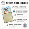 Brindle and White English Bulldog Coworker Watercolor Sticky Note Holder Refillable Dispenser product image at NuMercy 3