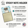 Brindle and White Saint Bernard Coworker Watercolor Sticky Note Holder Refillable Dispenser product image at NuMercy 3