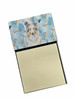White Collie Coworker Watercolor Sticky Note Holder Refillable Dispenser product image at NuMercy