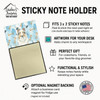 White Collie Coworker Watercolor Sticky Note Holder Refillable Dispenser product image at NuMercy 3
