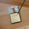 Red German Pinscher Coworker Watercolor Sticky Note Holder Refillable Dispenser product image at NuMercy 2