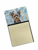 Blue and Tan Yorkshire Terrier Coworker Watercolor Sticky Note Holder Refillable Dispenser product image at NuMercy