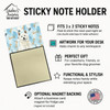 White Akita Coworker Watercolor Sticky Note Holder Refillable Dispenser product image at NuMercy 3
