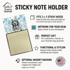 Gray Newfoundland Coworker Watercolor Sticky Note Holder Refillable Dispenser product image at NuMercy 3