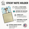 Tricolor Russell Terrier Coworker Watercolor Sticky Note Holder Refillable Dispenser product image at NuMercy 3