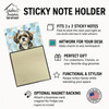 Brindle Shih Tzu Coworker Watercolor Sticky Note Holder Refillable Dispenser product image at NuMercy 3