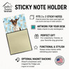 Chocolate and White Rat Terrier Coworker Watercolor Sticky Note Holder Refillable Dispenser product image at NuMercy 3