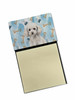Miniature White Poodle Coworker Watercolor Sticky Note Holder Refillable Dispenser product image at NuMercy