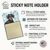 Wirehaired Black and Tan Dachshund Coworker Watercolor Sticky Note Holder Refillable Dispenser product image at NuMercy 3