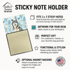 Agouti Siberian Husky Coworker Watercolor Sticky Note Holder Refillable Dispenser product image at NuMercy 3