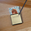 Red Pekingese Coworker Watercolor Sticky Note Holder Refillable Dispenser product image at NuMercy 2