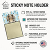 Longhaired Dapple Dachshund Coworker Watercolor Sticky Note Holder Refillable Dispenser product image at NuMercy 3