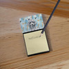 Miniature Silver Poodle Coworker Watercolor Sticky Note Holder Refillable Dispenser product image at NuMercy 2