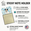 White with Black Markings Russell Terrier Coworker Watercolor Sticky Note Holder Refillable Dispenser product image at NuMercy 3