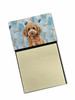 Miniature Apricot Poodle Coworker Watercolor Sticky Note Holder Refillable Dispenser product image at NuMercy