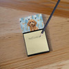 Miniature Apricot Poodle Coworker Watercolor Sticky Note Holder Refillable Dispenser product image at NuMercy 2