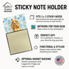 Golden English Cocker Spaniel Coworker Watercolor Sticky Note Holder Refillable Dispenser product image at NuMercy 3