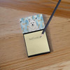 White Samoyed Coworker Watercolor Sticky Note Holder Refillable Dispenser product image at NuMercy 2
