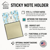 White Samoyed Coworker Watercolor Sticky Note Holder Refillable Dispenser product image at NuMercy 3