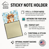 Red Tibetan Spaniel Coworker Watercolor Sticky Note Holder Refillable Dispenser product image at NuMercy 3