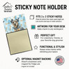 Blue and Tan Border Terrier Coworker Watercolor Sticky Note Holder Refillable Dispenser product image at NuMercy 3