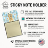 Wheaten and Tan Otterhound Coworker Watercolor Sticky Note Holder Refillable Dispenser product image at NuMercy 3