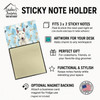 White Bull Terrier Coworker Watercolor Sticky Note Holder Refillable Dispenser product image at NuMercy 3