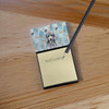 Standard Silver Poodle Coworker Watercolor Sticky Note Holder Refillable Dispenser product image at NuMercy 2