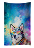 Siberian Husky Hippie Dawg Kitchen Towel Dish Cloths DAC2563 product image at NuMercy