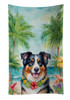 Australian Shepherd Luau Kitchen Towel Dish Cloths product image at NuMercy