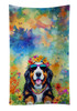 Bernese Mountain Dog Hippie Dawg Kitchen Towel Dish Cloths DAC2458 product image at NuMercy
