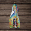 Bernese Mountain Dog Hippie Dawg Kitchen Towel Dish Cloths DAC2458 product image at NuMercy 4