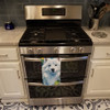American Eskimo in Sunflowers Kitchen Towel Dish Cloths product image at NuMercy 3