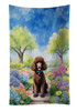 Chocolate Poodle Spring Path Kitchen Towel Dish Cloths DAC6694 product image at NuMercy