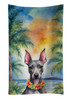 American Hairless Terrier Luau Kitchen Towel Dish Cloths product image at NuMercy