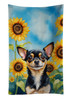 Chihuahua in Sunflowers Kitchen Towel Dish Cloths DAC6052 product image at NuMercy