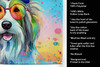 Bearded Collie Hippie Dawg Kitchen Towel Dish Cloths DAC2457 product image at NuMercy 5