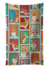 Lots of Red Cardigan Corgi Kitchen Towel Dish Cloths product image at NuMercy