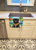 Black Pug Luau Kitchen Towel Dish Cloths product image at NuMercy 2