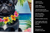 Black Pug Luau Kitchen Towel Dish Cloths product image at NuMercy 5