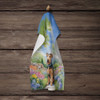 Airedale Terrier Spring Garden Kitchen Towel Dish Cloths product image at NuMercy 4