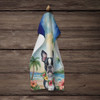 Boston Terrier Luau Kitchen Towel Dish Cloths DAC6383 product image at NuMercy 4