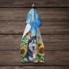 Siberian Husky in Sunflowers Kitchen Towel Dish Cloths DAC6164 product image at NuMercy 4